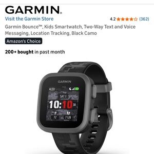 Garmin Bounce Kids Smartwatch — Black
